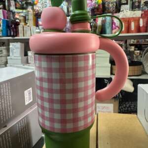 Vaso Térmico con Asa Durazno - Cuadrillé