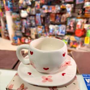 Taza con Plato de Cerámica